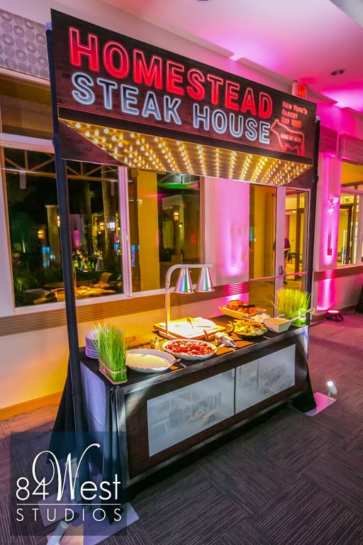 NYC Homestead Steak House themed food station