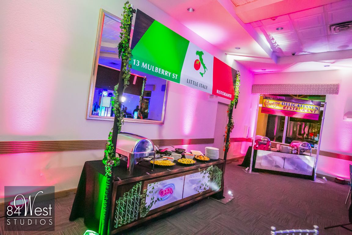 NYC Little Italy Ristorante themed bat mitzvah food 