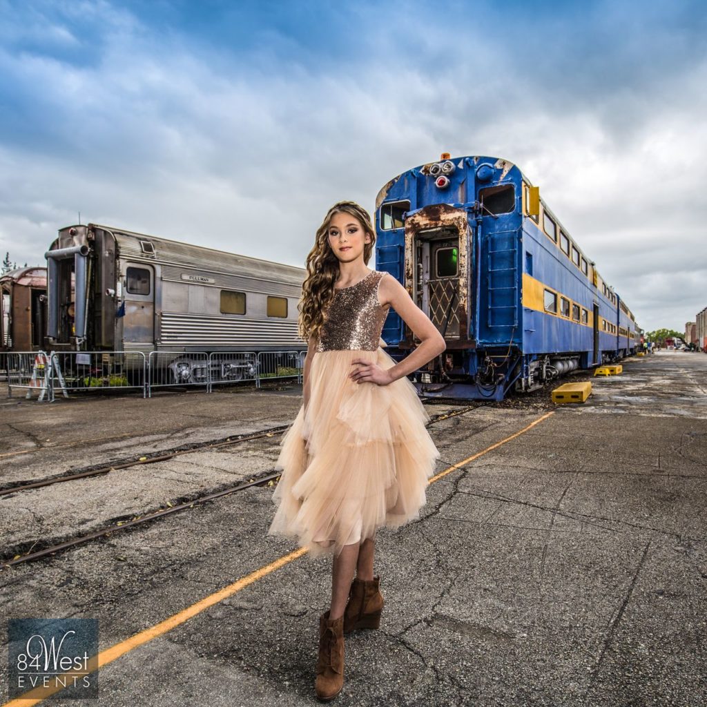 Girl posing outside