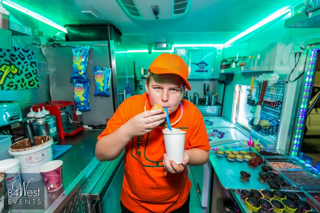 boy drinking milkshake