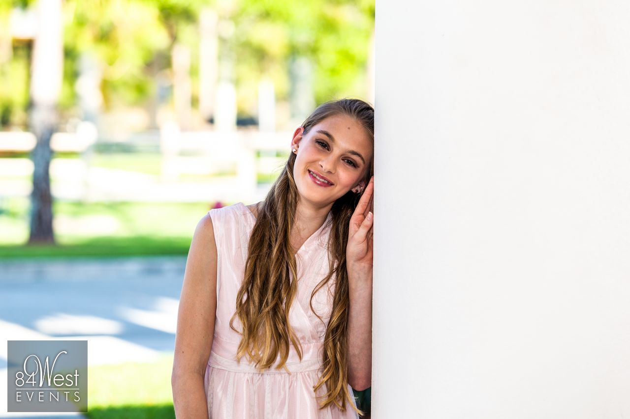 girl against wall